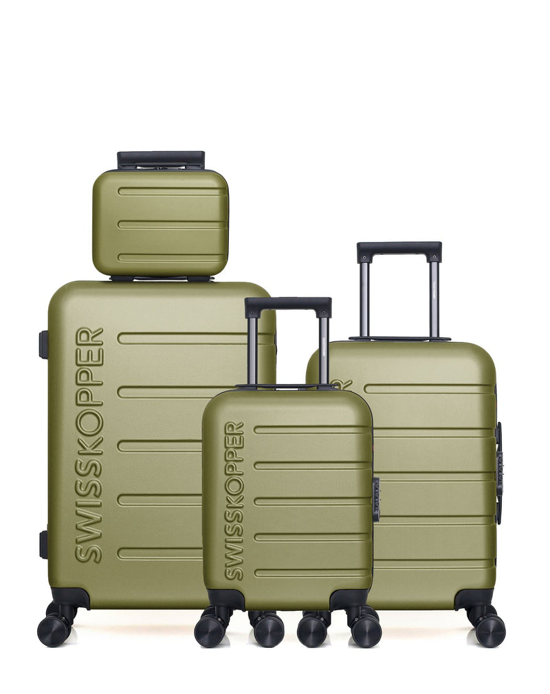 Lot de 4 Valises weekend, valise cabine, valise cabine XXS et vanity AIGLE