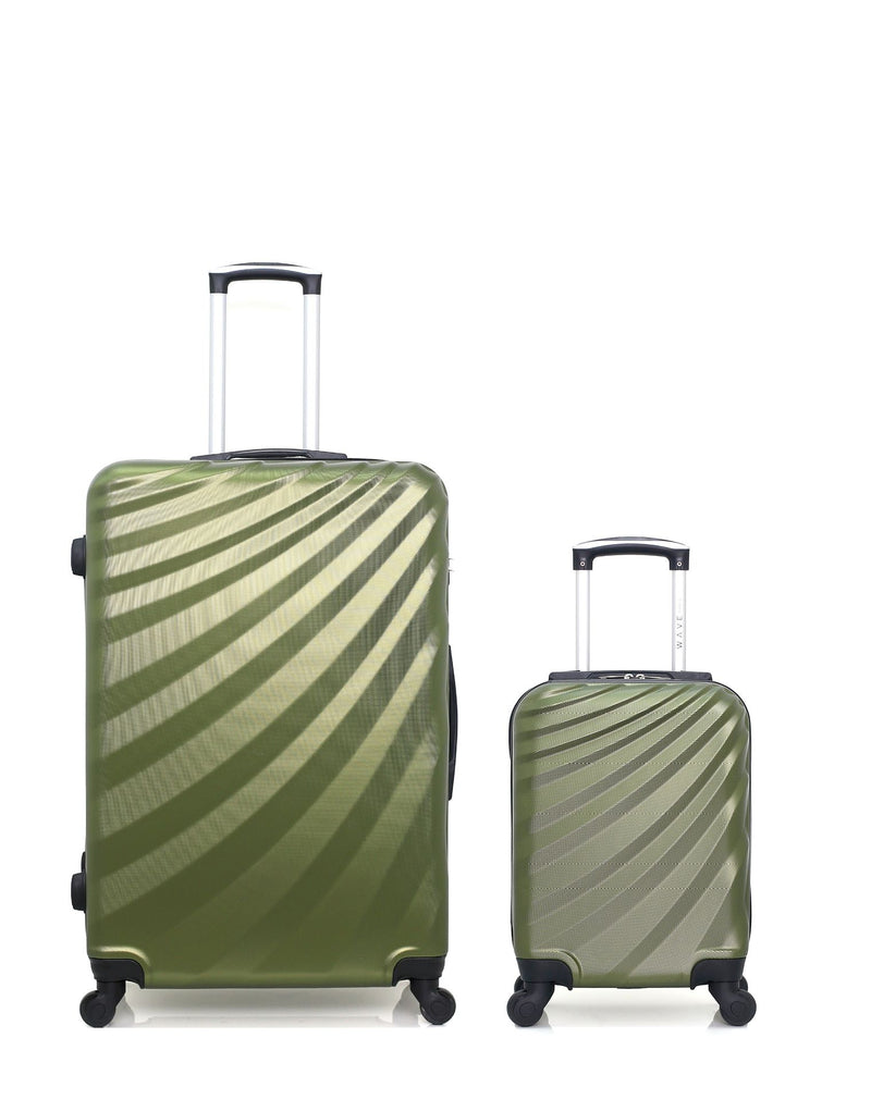 Lot de 2 Valises Rigides Grand Format et Cabine XXS DANUBE