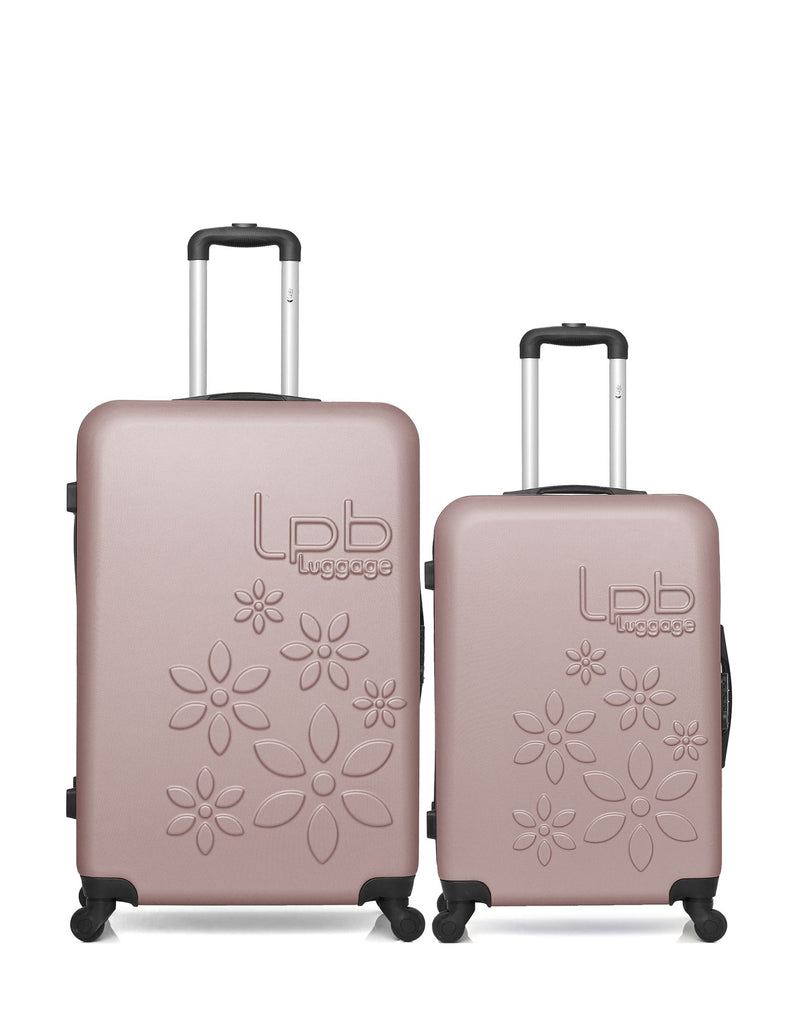 Lot de 2 Valise Grand Format et Valise Taille Moyenne Rigide ELEONOR