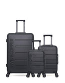 Lot de 3 Valises Rigides Grand Format, Cabine et Cabine XXS AIGLE