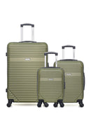 Lot de 3 Valises Rigides Grand Format, Cabine et Cabine XXS MEMPHIS