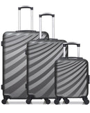 Lot de 3 valises Grand Format, Weekend et Cabine XXS DANUBE