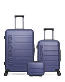 Lot de 3 Valises Rigides Grand Format, Cabine et Vanity AIGLE