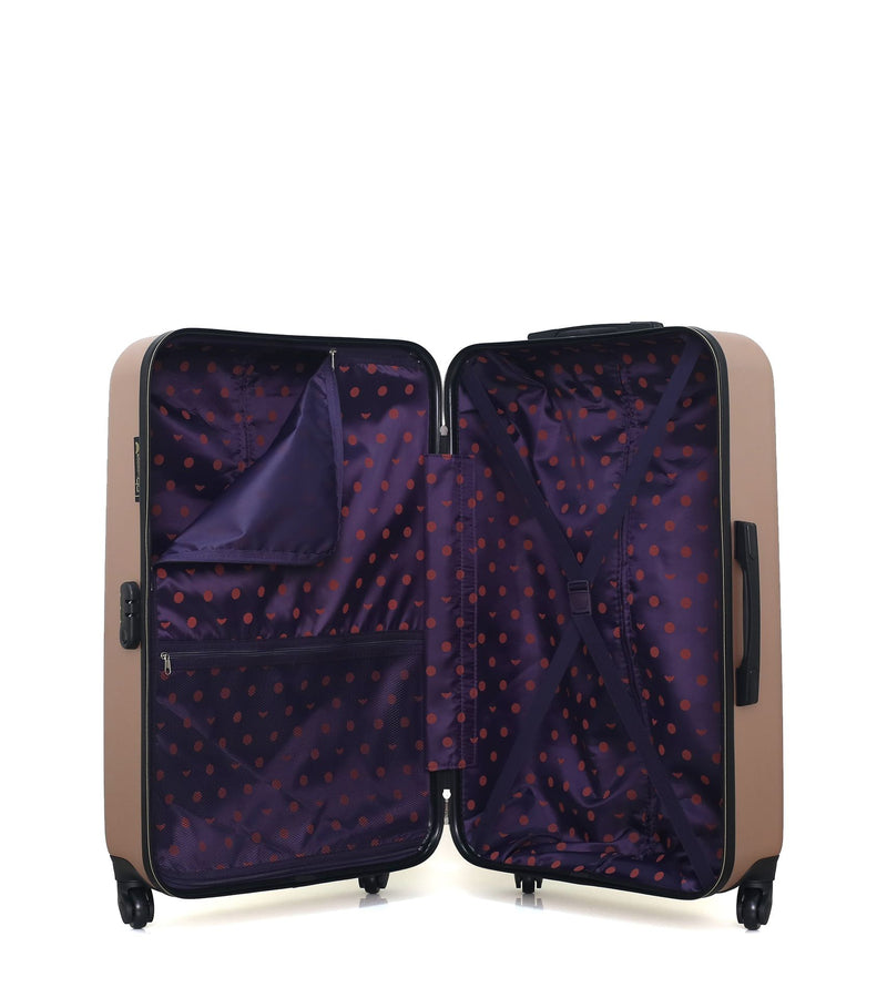 Lot de 3 Valise Grand Format, Taille Moyenne et Vanity Rigide ELEONOR