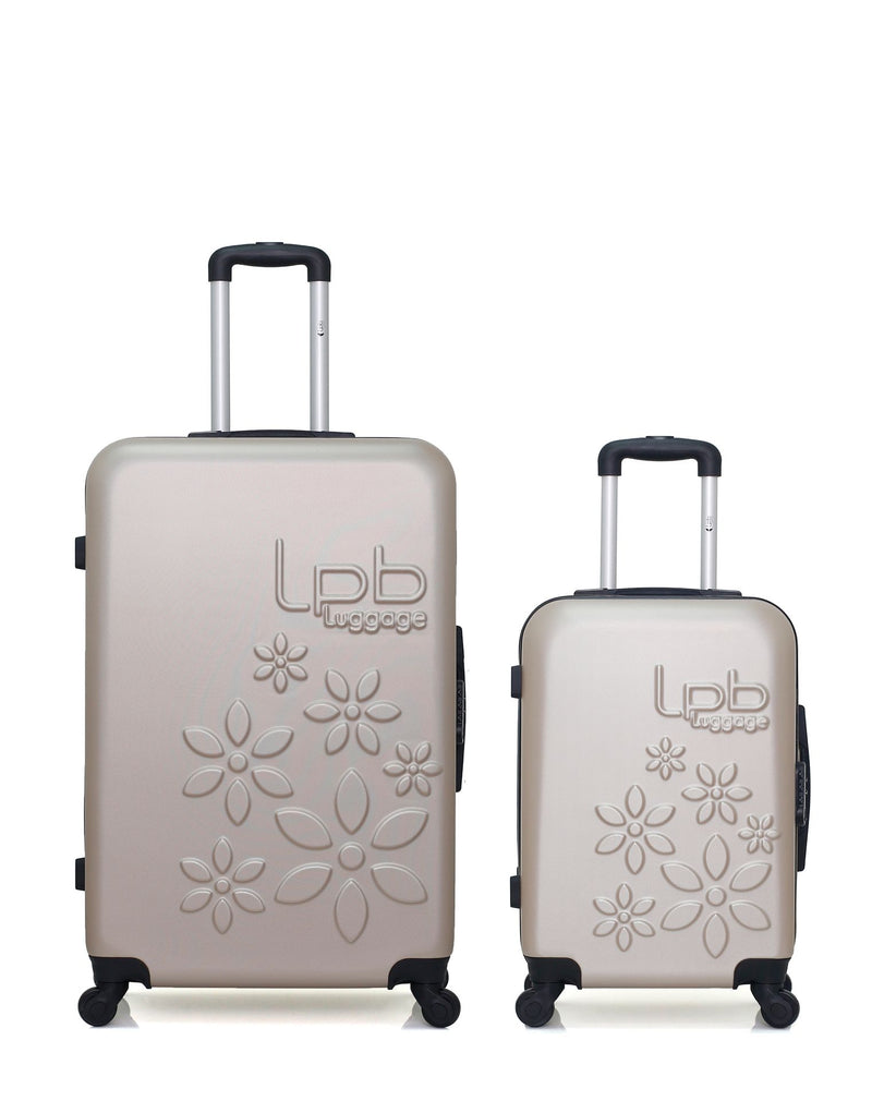 Lot de 2 Valises Rigides Grand Format et Cabine ELEONOR