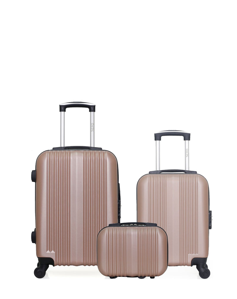 Lot de 3 Valises Rigides Cabine, Cabine XXS et Vanity LIPARI