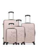 Lot de 4 Valises Rigides Grand Format, Moyenne, Cabine, Cabine XXS ELEONOR