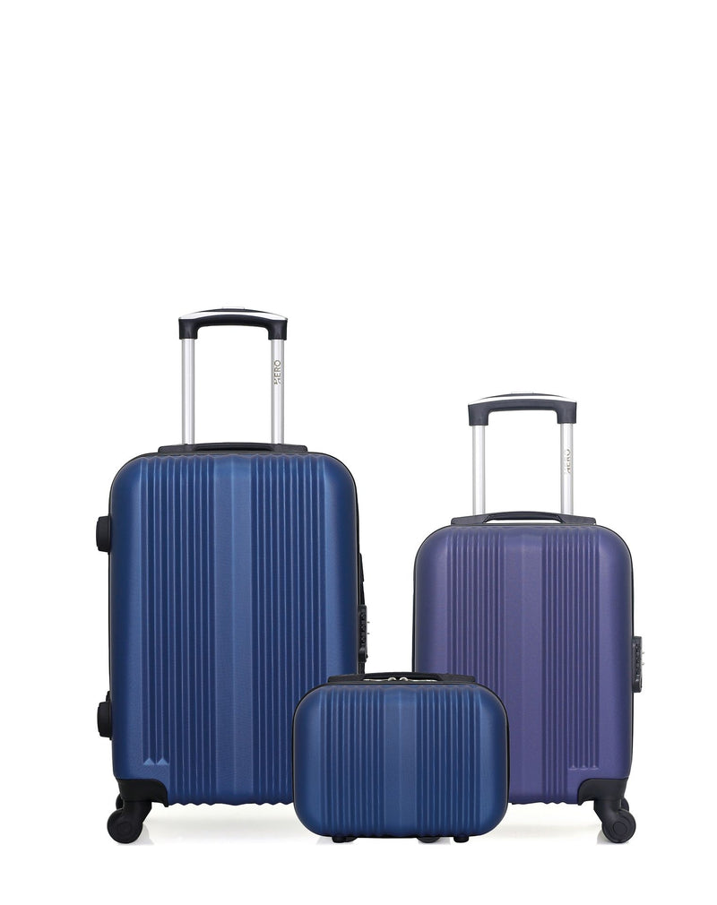 Lot de 3 Valises Rigides Cabine, Cabine XXS et Vanity LIPARI