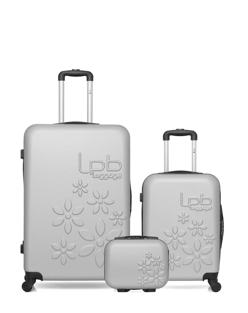 Lot de 3 Valise Grand Format, Valise Cabine et Vanity Rigide ELEONOR