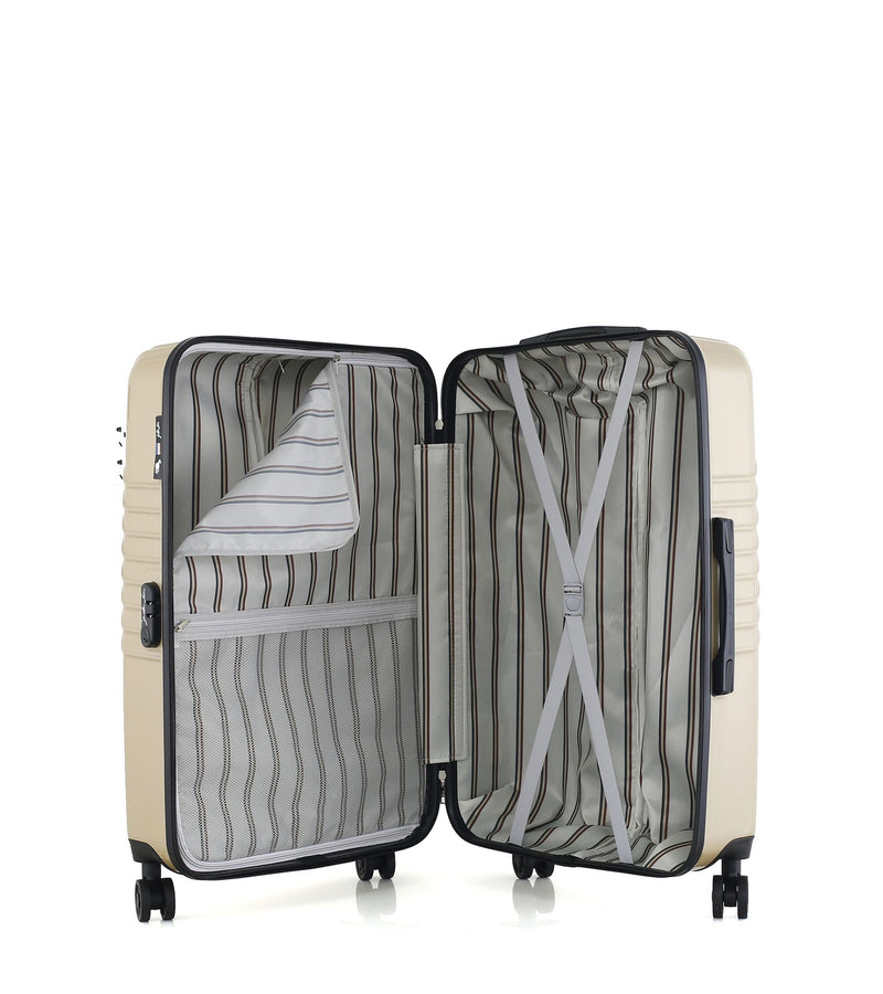 Lot de 3 Valises Rigides Grand Format, Taille Moyenne et Vanity PETER