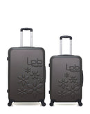 Lot de 2 Valise Grand Format et Valise Taille Moyenne Rigide ELEONOR