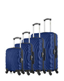 Set de 4 Valises Rigides Grand Format, Taille Moyenne, Cabine et Cabine XXS LAGOS-M