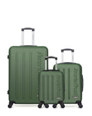 Lot de 3 Valises Rigides Grand Format, Cabine et Cabine XXS BRONX