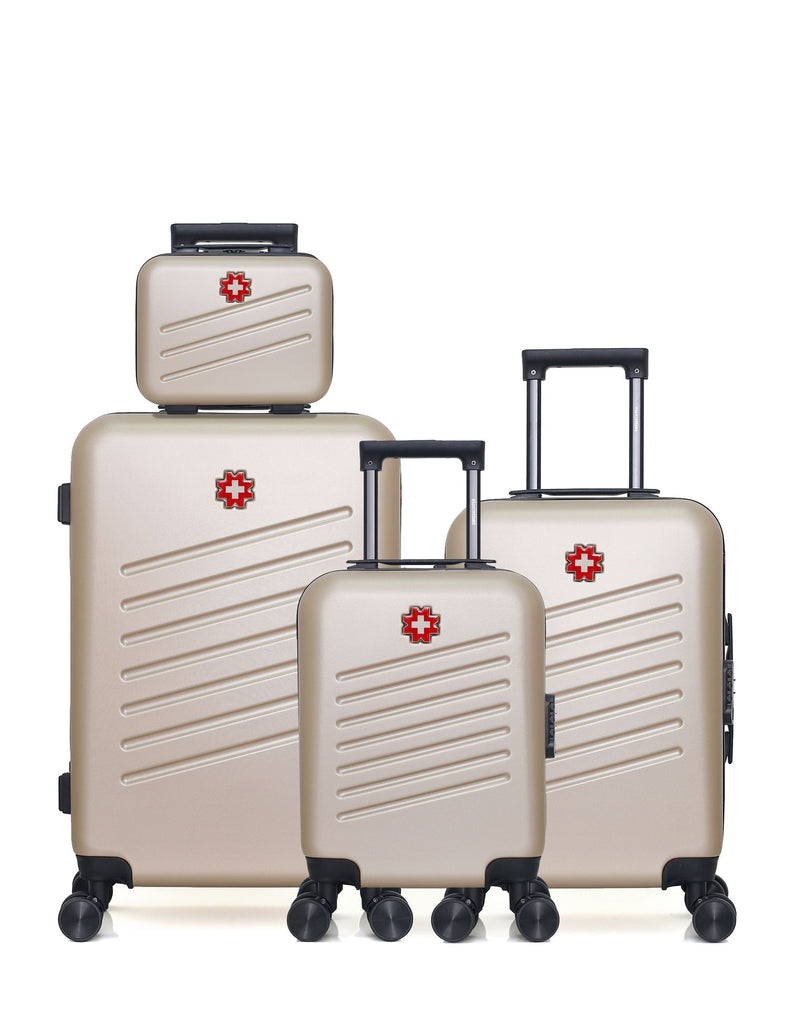 Lot de 4 Valises weekend, valise cabine, valise cabine XXS et vanity ZURICH