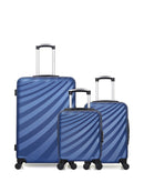 Lot de 3 Valises Rigides Grand Format, Cabine et Cabine XXS DANUBE