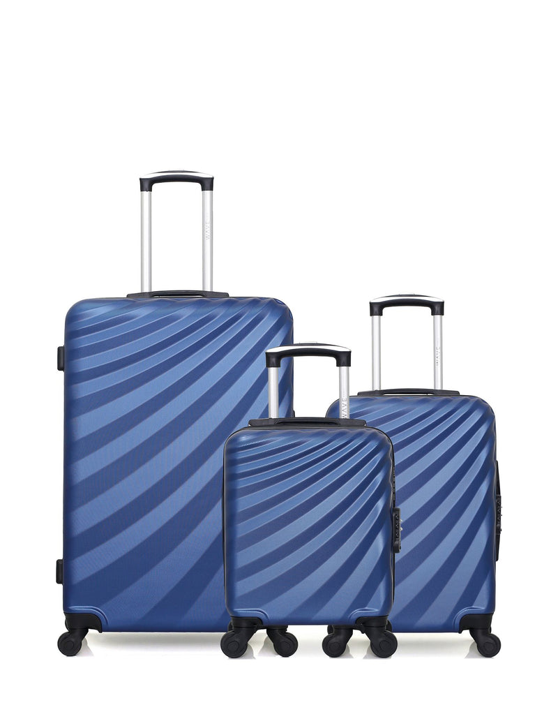 Lot de 3 Valises Rigides Grand Format, Cabine et Cabine XXS DANUBE