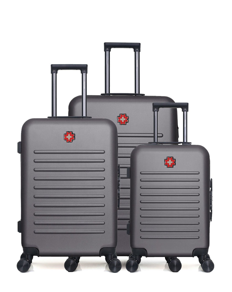 Lot de 3 Valises grand format, valise weekend et valise cabine WIL