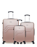 Lot de 3 Valises Rigides Grand Format, Taille Moyenne et Cabine QUEENS