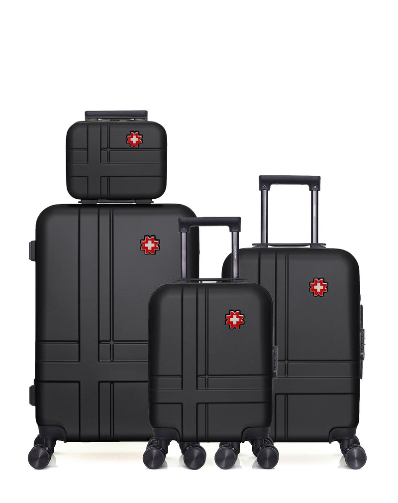 SWISS KOPPER  -  Lot de 4  -  Valise weekend, valise cabine, valise cabine XXS et vanity USTER