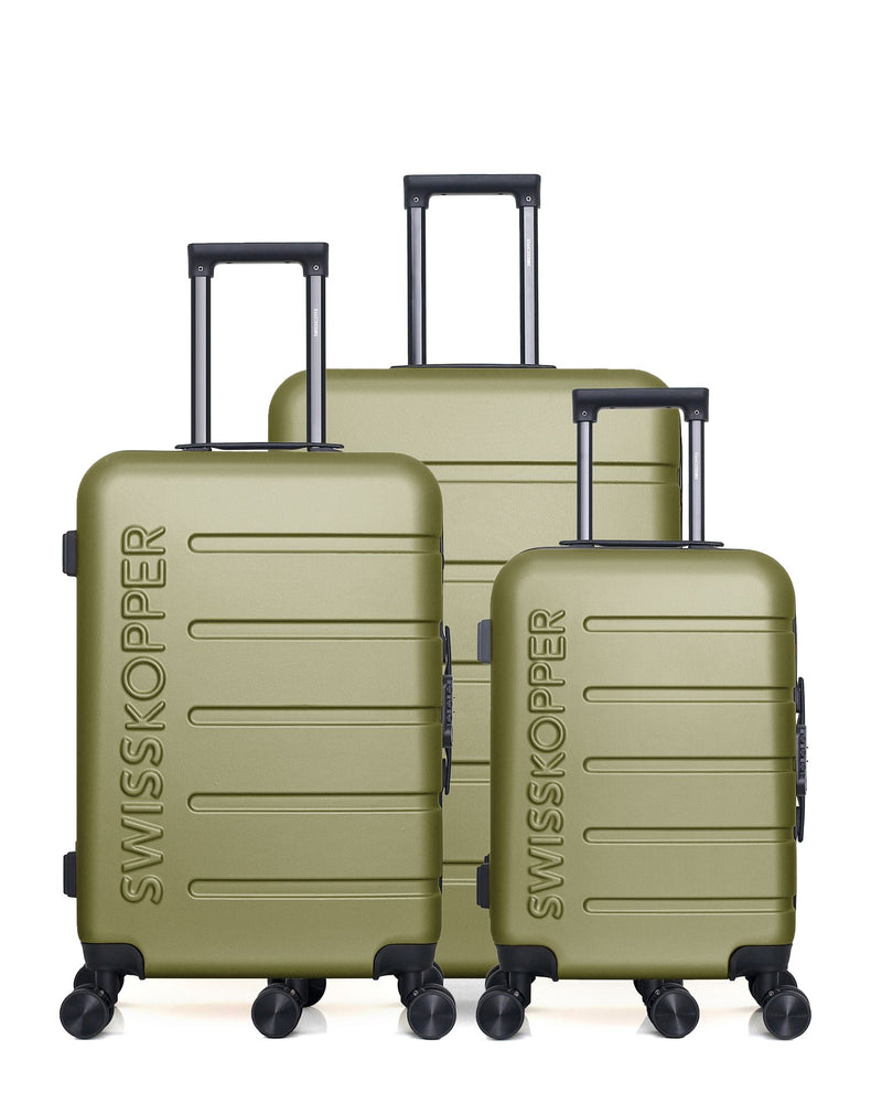 Lot de 3 Valises grand format, valise weekend et valise cabine AIGLE