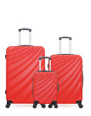 Lot de 3 valises Grand Format, Weekend et Cabine XXS DANUBE