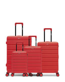 Lot de 4 Valises Rigides Grand Format, Taille Moyenne, Cabine et Cabine XS LUGANO