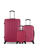 Lot de 3 Valises Rigides Grand Format, Cabine et Cabine XXS BRONX