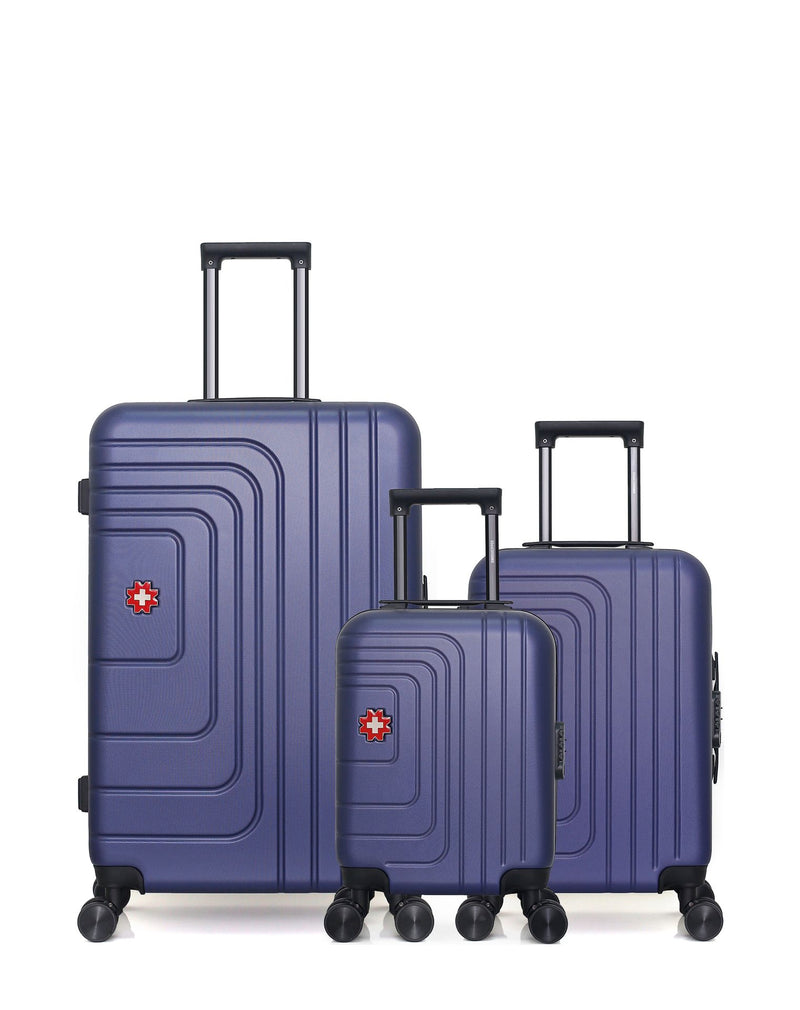 Lot de 3 Valises Rigides Grand Format, Cabine et Cabine XXS RUTI