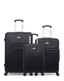 Lot de 3 Valises Rigides Grand Format, Taille Moyenne et Cabine QUEENS