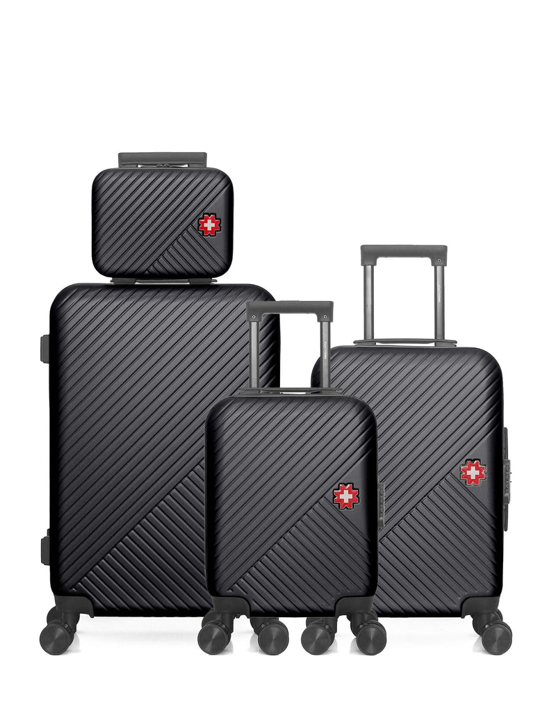 Lot de 4 Valises weekend, valise cabine, valise cabine XXS et vanity SPIEZ