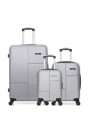 Lot de 3 Valises Rigides Grand Format, Cabine et Cabine XXS MIAMI