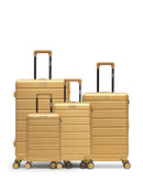 Lot de 4 Valises Rigides Grand Format, Taille Moyenne, Cabine et Cabine XS LUGANO