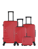 Lot de 4 Valises weekend, valise cabine, valise cabine XXS et vanity RUTI