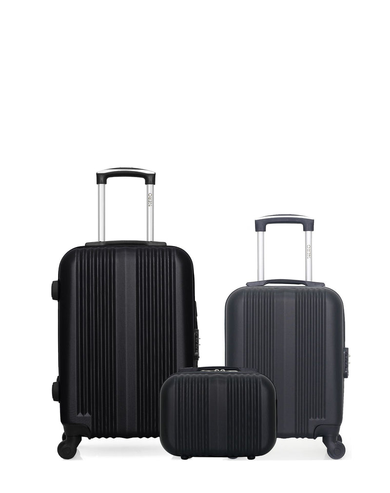 Lot de 3 Valises Rigides Cabine, Cabine XXS et Vanity LIPARI