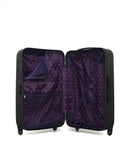 Lot de 3 Valises Rigides Grand Format, Cabine XXS et Vanity ELEONOR
