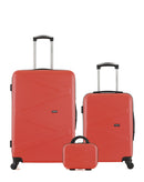 Lot de 3 Valises Rigides Grand Format, Cabine et Vanity AMAZONE