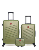 Lot de 3 Valises Rigides Grand Format, Taille Moyenne et Vanity ZURICH