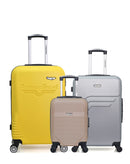 AMERICAN TRAVEL - Lot de 3 - Valises grand format DC, weekend QUEENS et cabine XXS MEMPHIS