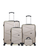 Lot de 4 Valises Rigides Grand Format, Taille Moyenne, Cabine et Vanity AMAZONE