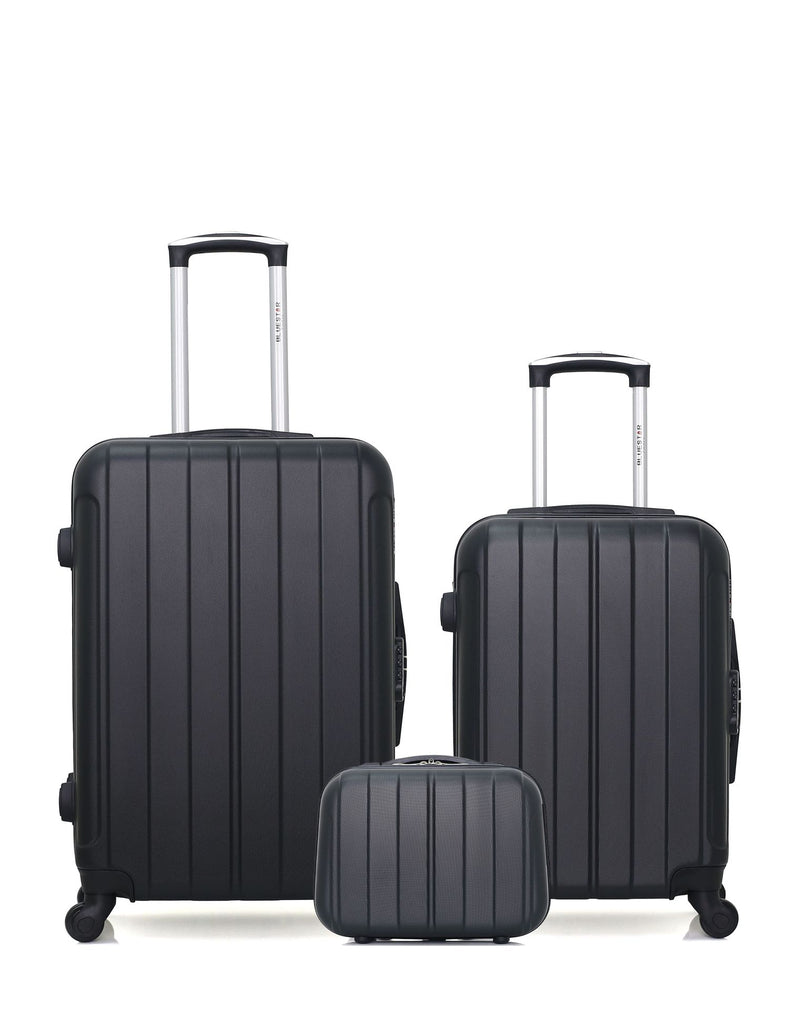 Lot de 3 Valises Rigides Taille Moyenne, Cabine et Vanity NAPOLI