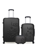 Lot de 3 Valise Grand Format, Valise Cabine et Vanity Rigide ELEONOR