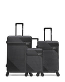 Lot de 3 Valises Rigides Grand Format, Taille Moyenne et Cabine XS WOHLEN