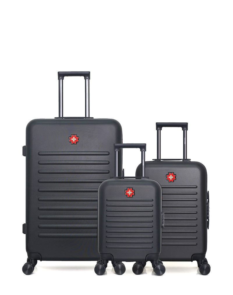 Lot de 3 Valises Rigides Grand Format, Cabine et Cabine XXS WIL