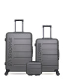 Lot de 3 Valises Rigides Grand Format, Taille Moyenne et Vanity AIGLE