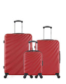 Lot de 3 valises Grand Format, Weekend et Cabine XXS DANUBE