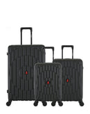 Lot de 3 Valises Rigides Grand Format, Cabine et Cabine XS ODEON