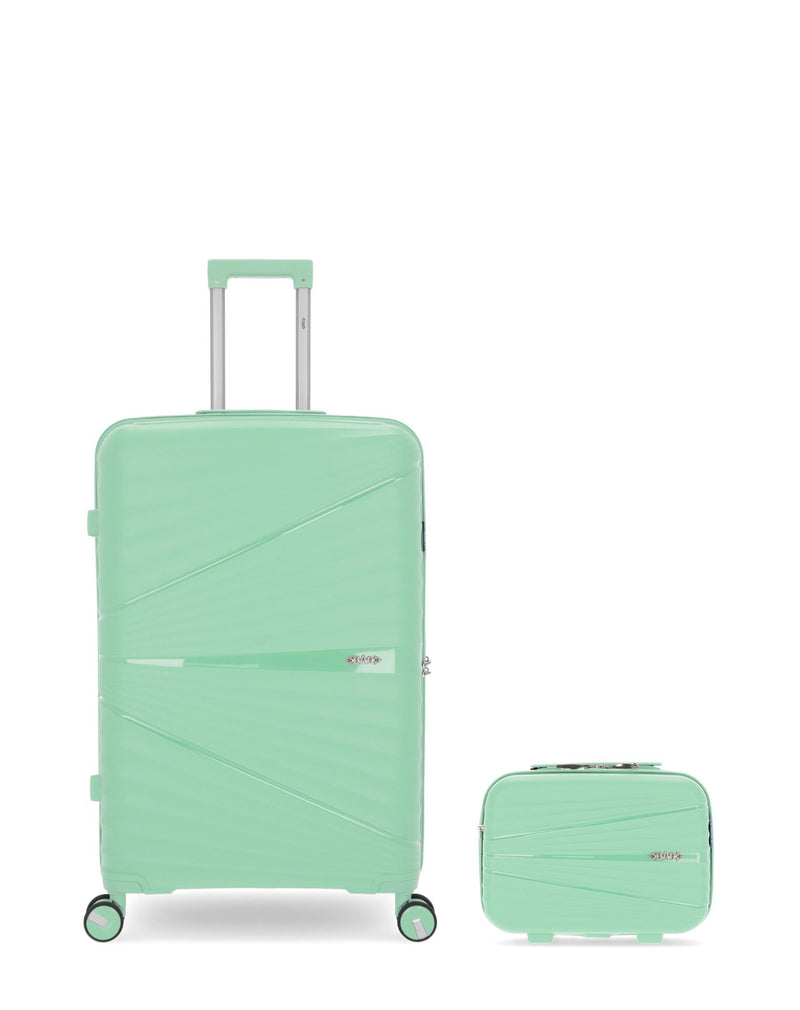 Lot de 2 Valises Rigides Grand Format et Grand Vanity VELA