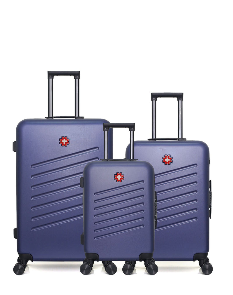 Lot de 3 Valises Rigides Grand Format, Taille Moyenne et Cabine ZURICH