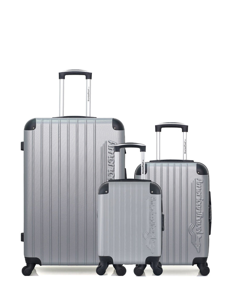 Lot de 3 Valises Rigides Grand Format, Cabine et Cabine XXS BUDAPEST