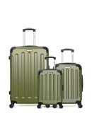Lot de 3 Valises Rigides Grand Format, Cabine et Cabine XXS MADRID